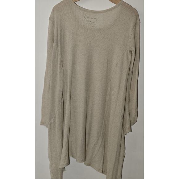 Free people we the free Sz XS oversized Waffle Stretch Flowy handkerchief hem - Picture 5 of 10